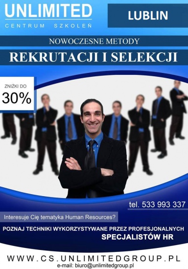 Szkolenie,kurs z rekrutacji i selekcji pracowników HR Lublin